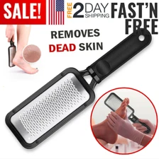 Foot File, Mcomce 2 Pack Foot Scrubber Callus Remover for Feet, Stainless Steel 