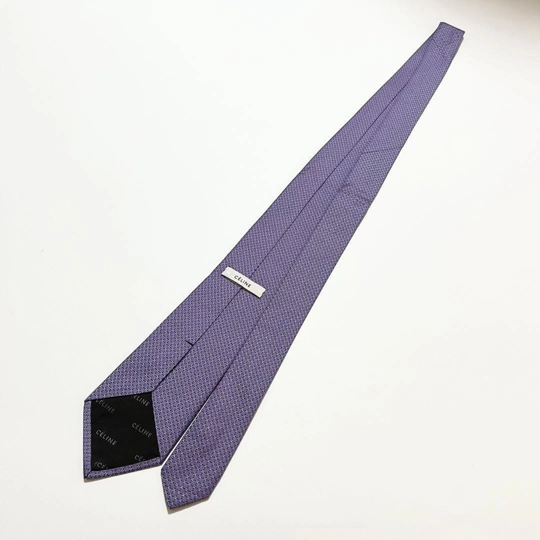 CELINE cravatta uomo seta originale usata cravatta abito classico lusso multicolore #14