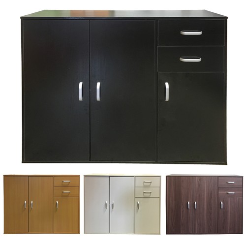 Sideboard Black White Beech Dark Walnut Storage Cabinet Wooden Cupboard Redstone