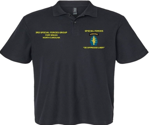 SPECIAL FORCES AIRBORNE*19TH SPECIAL FORCES*DRAPER-UTAH*BESTICKTES POLOSHIRT. - Bild 5 von 7