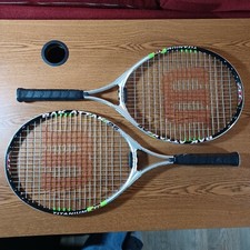 Lot of 2 Exc Cond Wilson Ti Titanium Rak Attak 25 Junior Tennis Rackets, 3 7/8