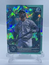 2022 Bowman Chrome Sapphire Julio Rodriguez #48 Aqua Image Variation /99 RC SEA