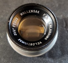 WOLLENSAK f4.5 ENLARGING VELOSTIGMAT 3 1/2" FOCUS ENLARGING CAMERA LENS NICE