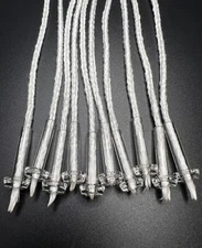 10 Glass Oil Candle Wick Tubes | 8" Wicks | Glass Wick Holder Insert | WH001