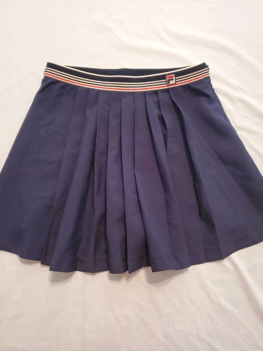 Doorbraak Huiswerk maken Zuivelproducten Fila Urban Outfitters Tennis Skirt / Skort Blue Pleated XS Cotton Polyester  EUC | eBay