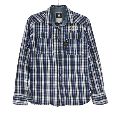 G-STAR RAW Brass Rewind Karohemd Lässig Formal Herren Größe S