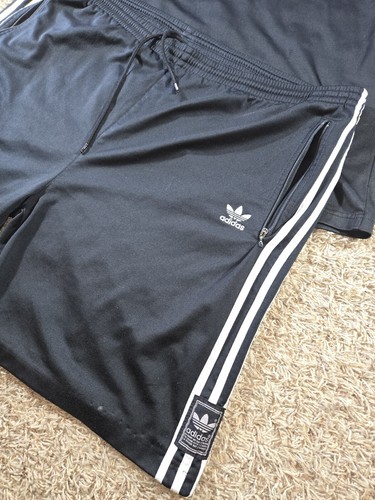 Vintage Adidas Shirt Large & Shorts XXL Black White Jersey Trefoil Logo Soccer - 第 12/14 張圖片