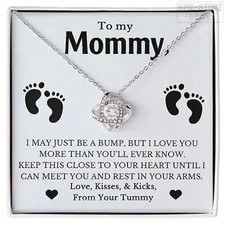 Baby Shower Gifts for New Mom Necklace Knot Pregnancy First Time Mommy Mother