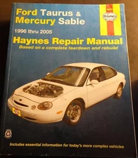 1996-2005 HAYNES FORD TAURUS & MERCURY SABLE REPAIR SERVICE MANUAL 36075 (204)