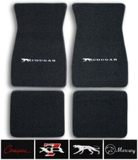 Mercury Cougar Custom Logo Nylon Carpet Floor Mats - Choose Mat Color And Logo