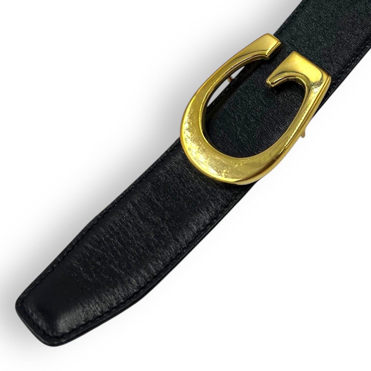 GUCCI★グッチ ブラック ベルト GGロゴ95/38 25SS 新作 グッチ GGエンブレム スーパーミニバッグ ブラック 黒