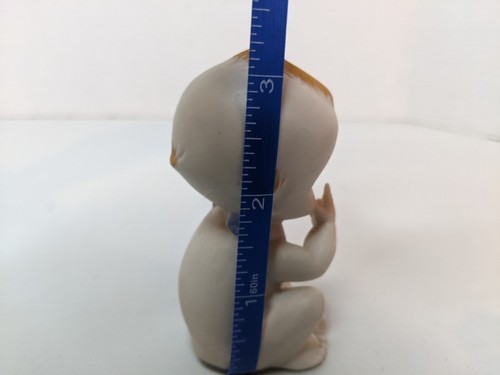 Vtg Unbranded Kewpie Doll Right Sideways Black Eyes Bisque Sitting Japan 3.25"H - Picture 8 of 8