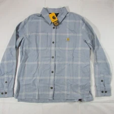 Carhartt Women's Rugged Flex Loose Fit Midweight Flannel Plaid Button Shirt TW59