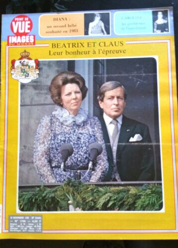b)Point de Vue 19/11/1982; Beatrix et Claus/ Diana un second bébé ?/ Caroline  - Foto 1 di 1