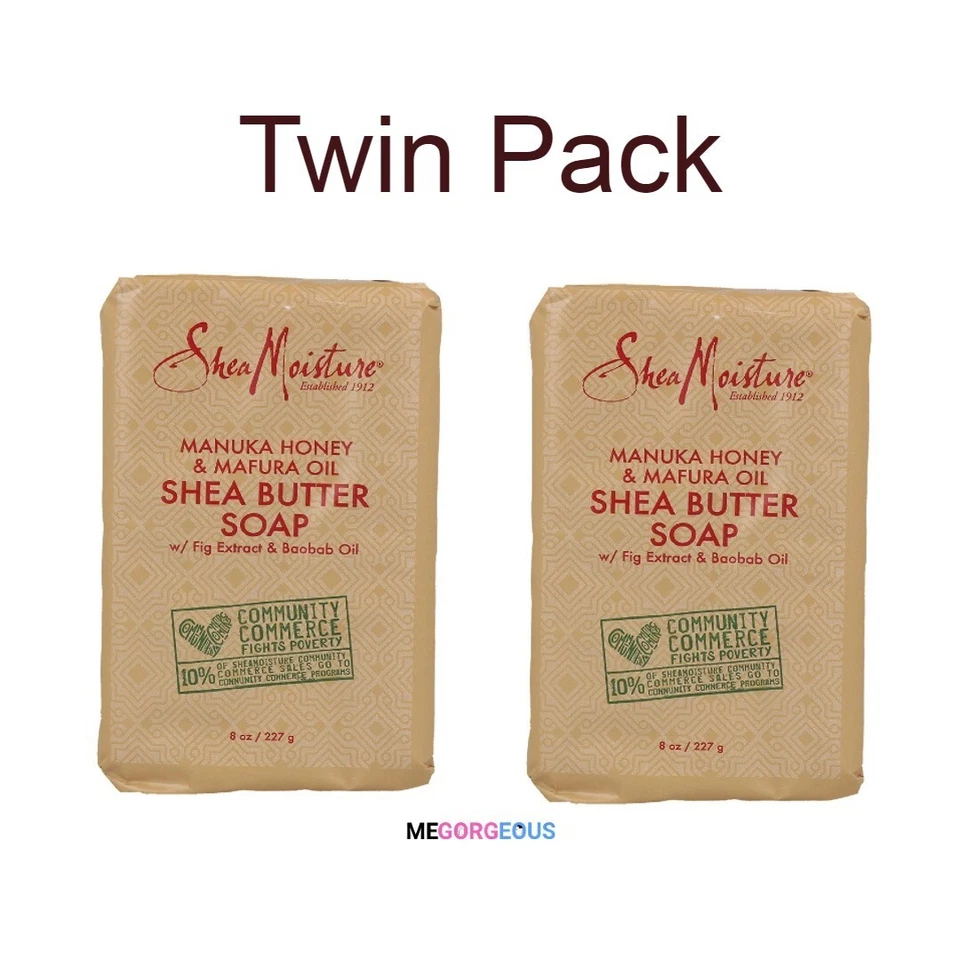 Shea Moisture Manuka Honey & Mafura Oil Shea Butter Soap (Twin Pack)