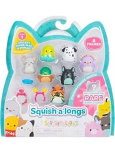 NEW~ Squish-a-Longs Squishmallows 8 Figures Mini Figure Series 1 ring Style 2
