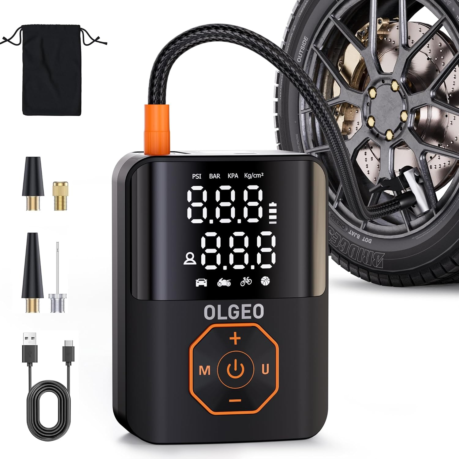 Tire Inflator Portable Air Compressor,160Psi Tire Inflator for Car Tire, 4X Fast