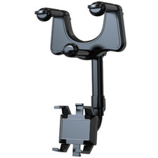 360° Car Rearview Mirror Rotation Phone Holder Mount Multifunction Adjustable