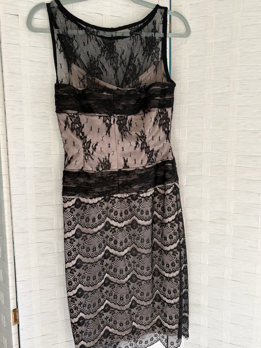 jax black lace dress Jax Dress Women Black Lace Floral Vintage Knee Length Classic - Sz 4