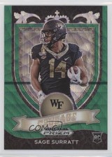 2021 Panini Prizm Draft Picks Crusade Green Wave Prizm Sage Surratt #177 07rd