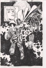 Supergirl #34 page 20!  Splash page! Supergirl & Cyborg! Moline/Marzan DC Comics