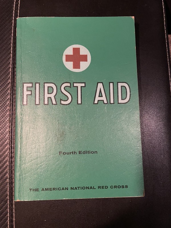 Vintage American National Red Cross First Aid Book Fourth Edition 1957