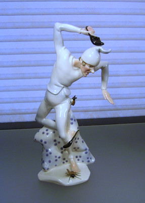 Vtg Uncle Fritz Porcelain Figurine Karl Ens Volkstedt Wilhelm Busch Max & Moritz