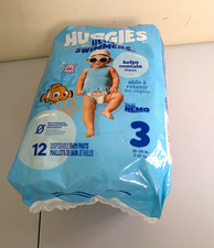 Huggies Little Swimmers Disposable Swim Diapers Size 3, 12 Count, Blue