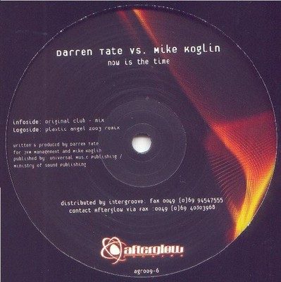 Darren Tate Vs M Koglin - Now Is The Time - German 12'' Vinyl - 2003 - Aftergl...