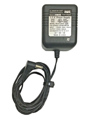 Linksys ITE Power Supply, D12-50-A, 12V DC 500mA, Genuine