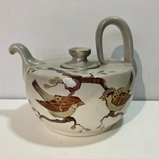 Vintage Arnaldo Miniati Hand Painted Signed Tea Pot Studio Pottery Japanese Styl