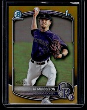 JB MIDDLETON 2025 BOWMAN DRAFT CHROME GOLD REFRACTOR #BDC-78 40/50