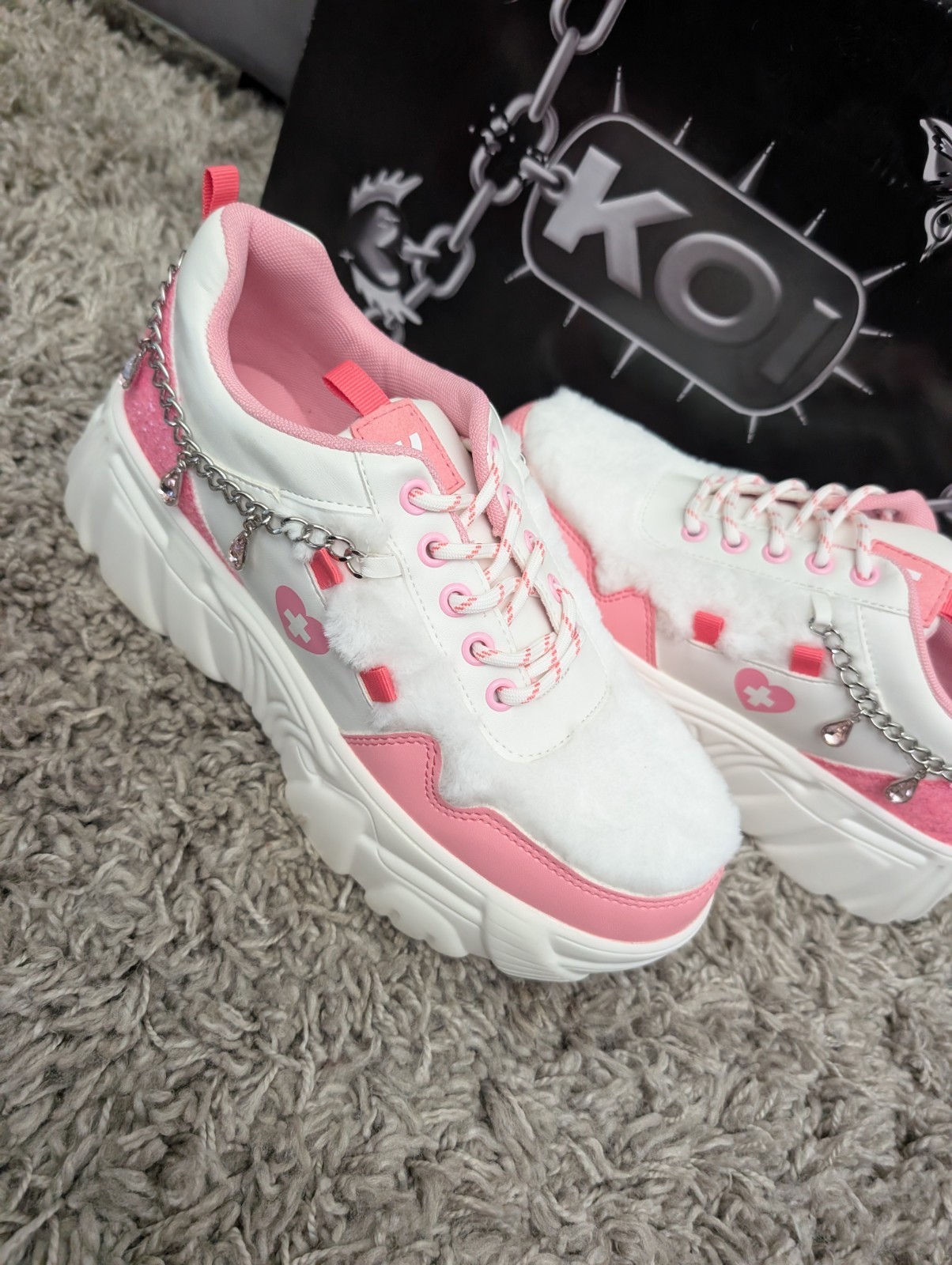 New Koi Limited Edition KAWAII CRYPTID WOMEN'S Chain Chunky Pink Uk 5 Mystic image 5