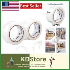 Heavy Duty Clear Packing Tape Refills - 2 Rolls, 120 Yds
