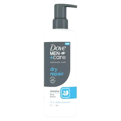 Men+Care, Face + Body Cleanser, Dry Repair, 16.9 oz, (500 ml)
