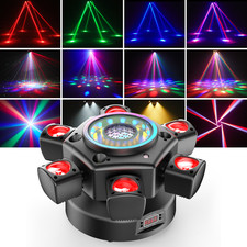 6 Arms Laser RGBW LED Moving Head Light Disco Stage Lighting Beam 150w