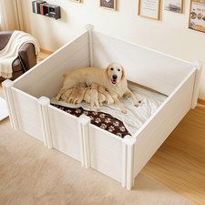 Whelping Box for Large Breed Dogs, Whelping Box for Puppies, PVC Puppy Playpen,