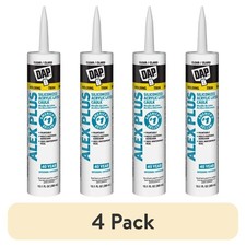 All Purpose Acrylic Latex Caulk with Silicone 10.1 oz 4 Pack Clear