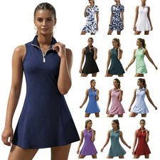 Vestido de golf para mujer falda con forro falda de tenis moldeador de cuerpo deporte falda corta