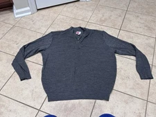 Chick-Fil-A Men’s Large 1/4 Zip Sweater Pullover Black Acrylic Uniform Team OOBE