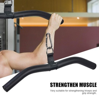 LAT Bar Cable Machine Attachment for Gym, Triceps Press Down LAT Pulldown