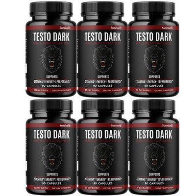 Testo Dark Male Performance Support, (6 Pack) Official Testo Supplement