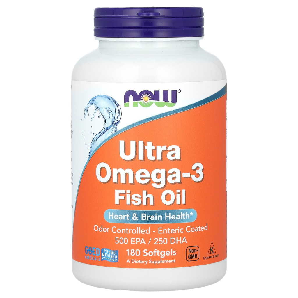 NOW Foods, Ultra Omega-3 Fish Oil, 180 Softgels