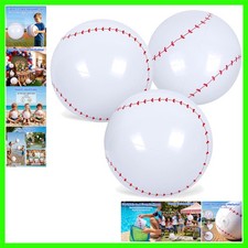 Vibrant 12-Inch Inflatable Baseball Set - Perfect for Parties and Pool Games