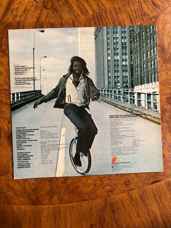 PETER TOSH "Mystic Man" Rolling Stone Records 1979 Near Mint (40) - Image 2 of 3