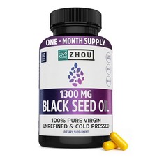 Black Seed Oil Capsules - Black Cumin Seed Oil Cold Pressed, Nigella Sativa, ...