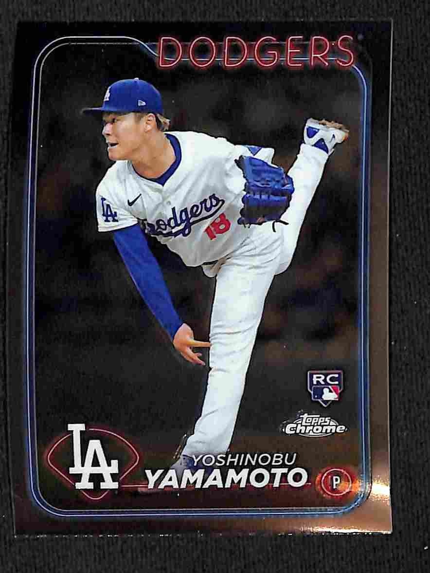 2024 Topps Chrome - Yoshinobu Yamamoto Base Chrome #18 (RC) Los Angeles Dodgers