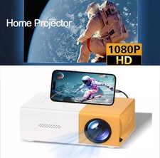 EEEKit 1080p Portable LED Mini Projector - White/Yellow