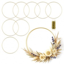 8 Pack Metal Rings for Crafts 10 Inches Macrame Rings Dream Catcher Supplies ...