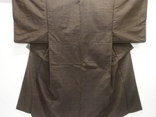 7698272: JAPANESE KIMONO / ANTIQUE MENS ENSEMBLE KIMONO / SILK / HIGE TSUMUGI